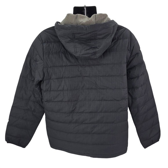 Prana Breathe Men's Large Down Puffer Jacket Gray Lightweight Hooded M2LASS314 - Picture 2 of 9